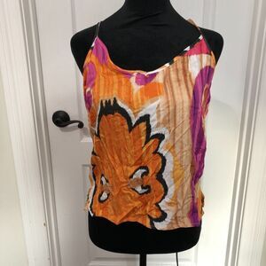 Rachel Zone Womens‎ Tank Top S Multicolor Sleeveless V-neck Camisole Rayon NWT